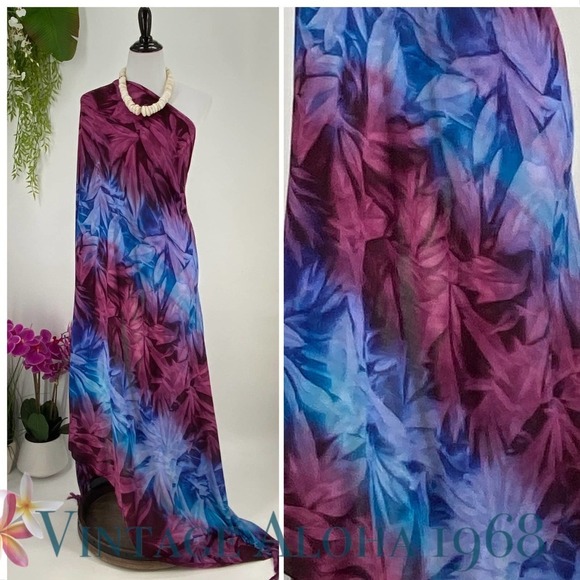 Purple Red Tie Dye SARONG Pareo Lavalava Beach Wrap Skirt Summer Scarf - Picture 3 of 4